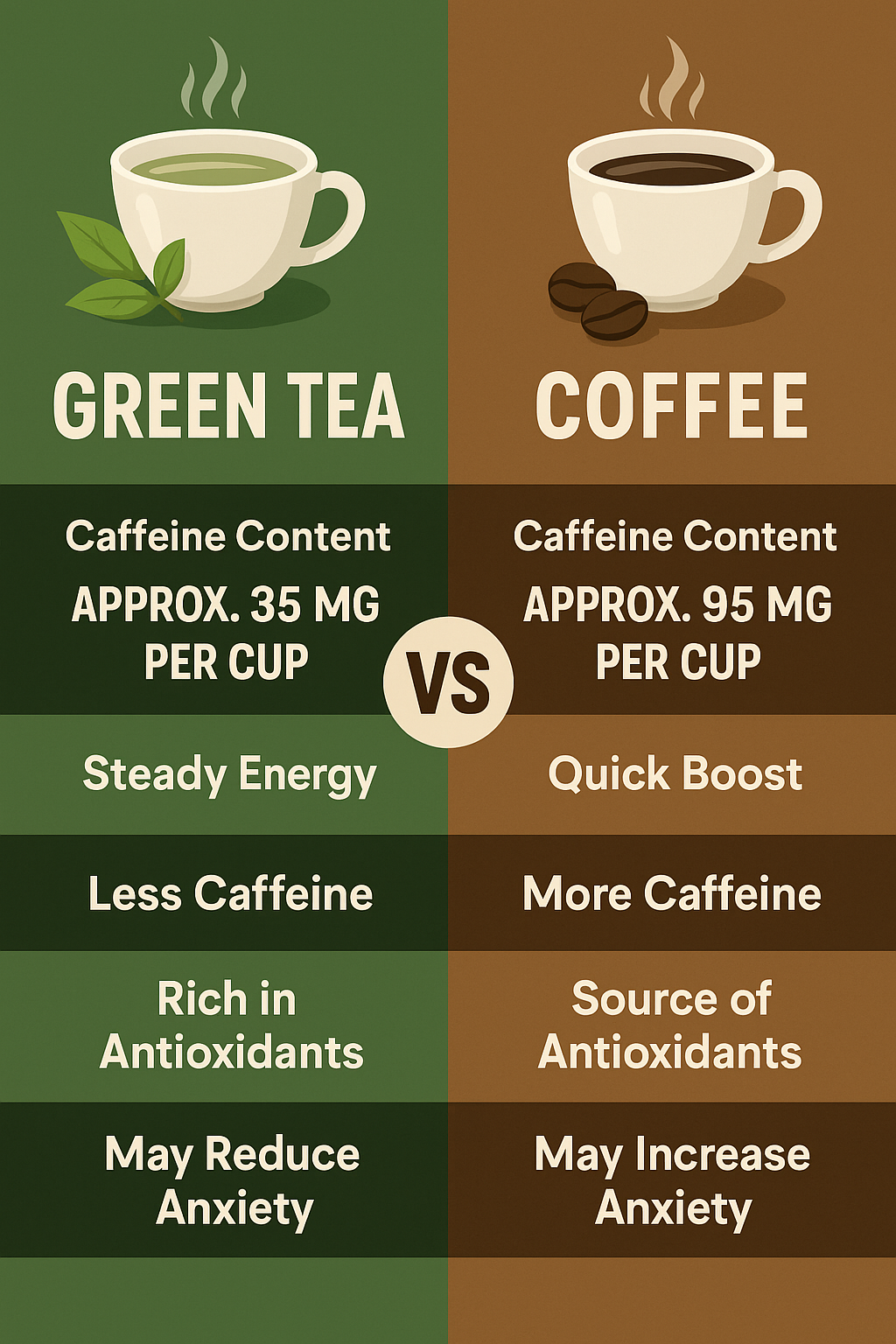 green tea - Green Tea vs. Coffee: The Great Energy Debate