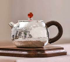 GuiYinTang  Handwork silver teapot  PingGaiQiuYue 归银堂  手工 银壶 平盖秋月 375cc