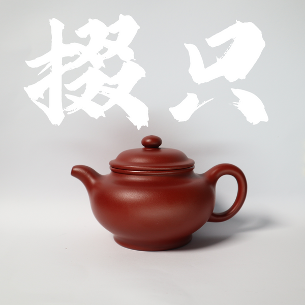 200cc(for 2-4 people) Handcrafted Red Clay DuoZhi teapot with Handle for Pu'er Tea/White Tea/Black Tea