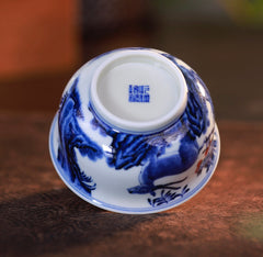 YiPuTang YouLiHong ZangLingYang  LuShi Cup 屹朴堂 釉里红 藏羚羊 炉式杯