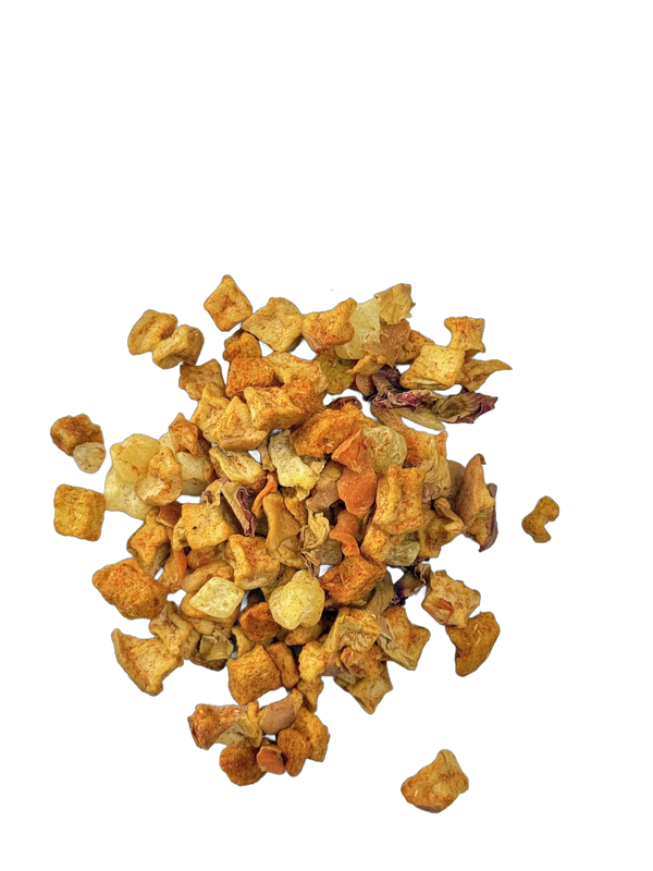 Strawberry Peach Ice Cream Dessert Tea | Vegan Rooibos Blend with Freeze-Dried Fruit