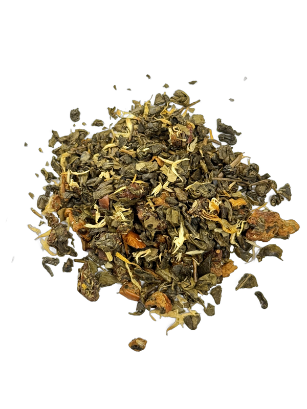 Organic Strawberry Peach Fruit Tea Blend | Caffeine-Free Loose Leaf Herbal Infusion